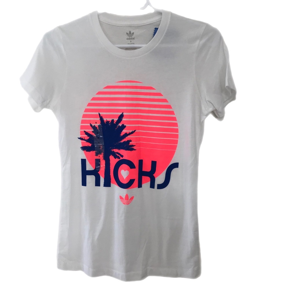 Adidas White NLA Boyfriend Crew T-shirt